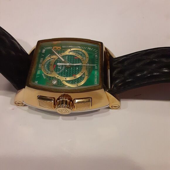 Invicta S1 Rally Watch Tachymeter Swiss made Chronograph Leather Band NOTE - Picture 13 of 16